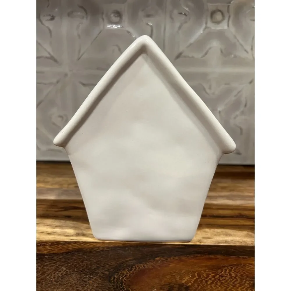 Rae Dunn Wine Stash Ceramic Bank House Shaped Magenta Collection NWOT